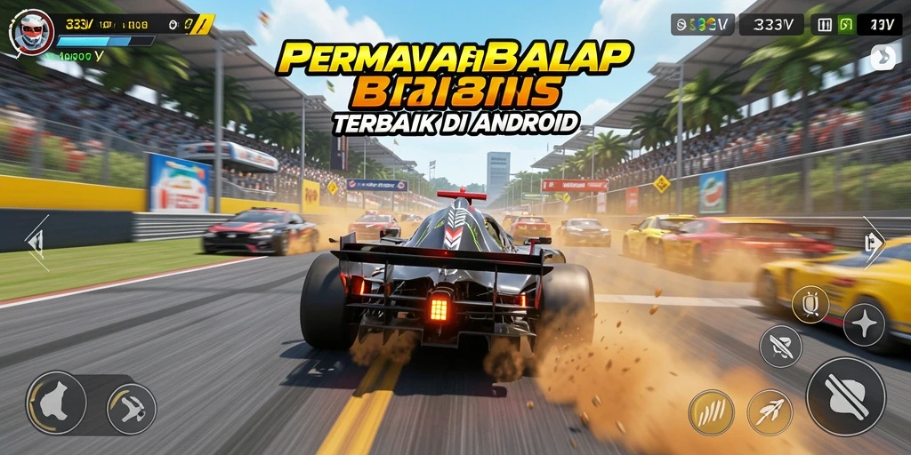 Screenshoot gameplay balapan yang mendebarkan dari 333V.