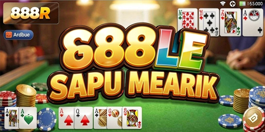 Screenshot utama 888R yang menampilkan gameplay Gaple yang seru.