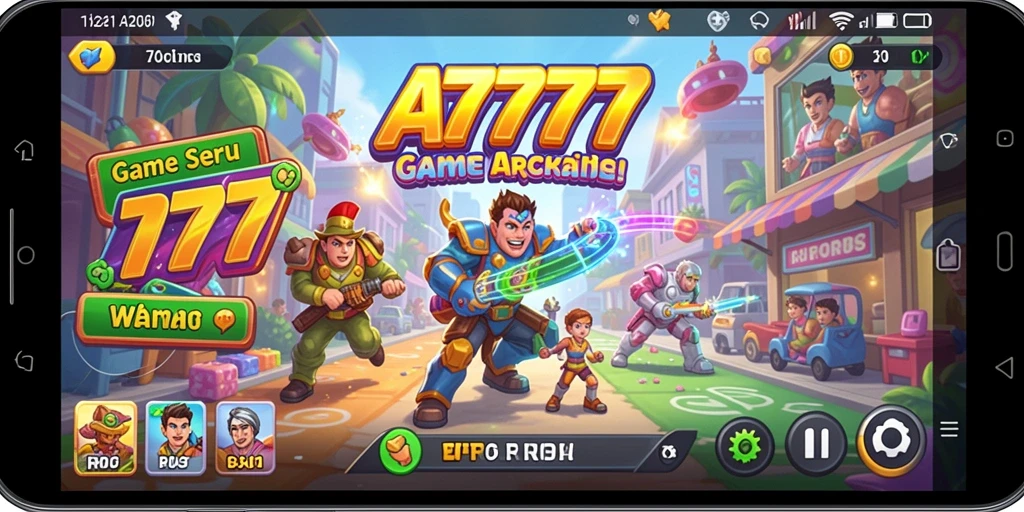 Tampilan gameplay seru dalam A7777 yang penuh aksi.