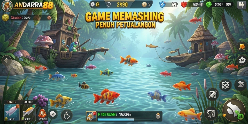 Gameplay ANDARA88 yang menampilkan pengalaman memancing yang seru.