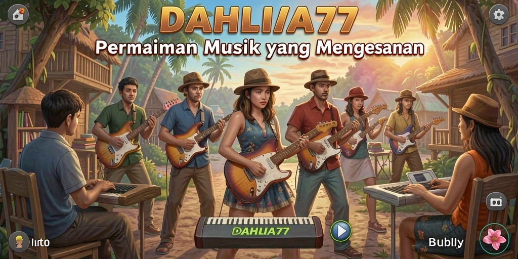 Tampilan gameplay DAHLIA77 yang menarik dengan berbagai lagu.