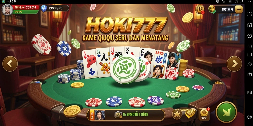 Tampilan gameplay QiuQiu yang seru di HOKI777.