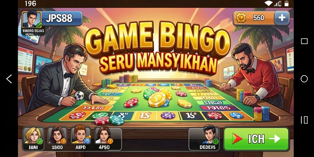 Tampilan gameplay Bingo yang menarik dan dinamis dalam JPS88.