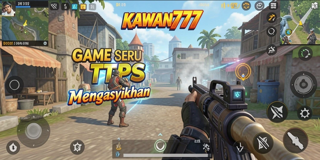 Screenshot gameplay yang menunjukkan aksi intens dalam KAWAN777.