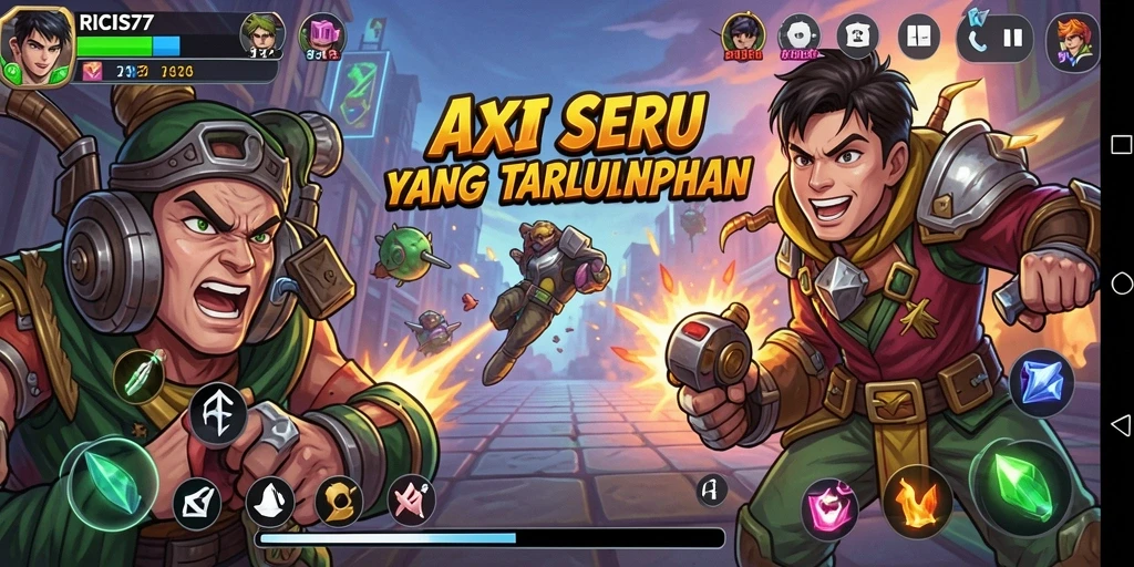 Screenshot gameplay RICIS77 yang penuh aksi seru.