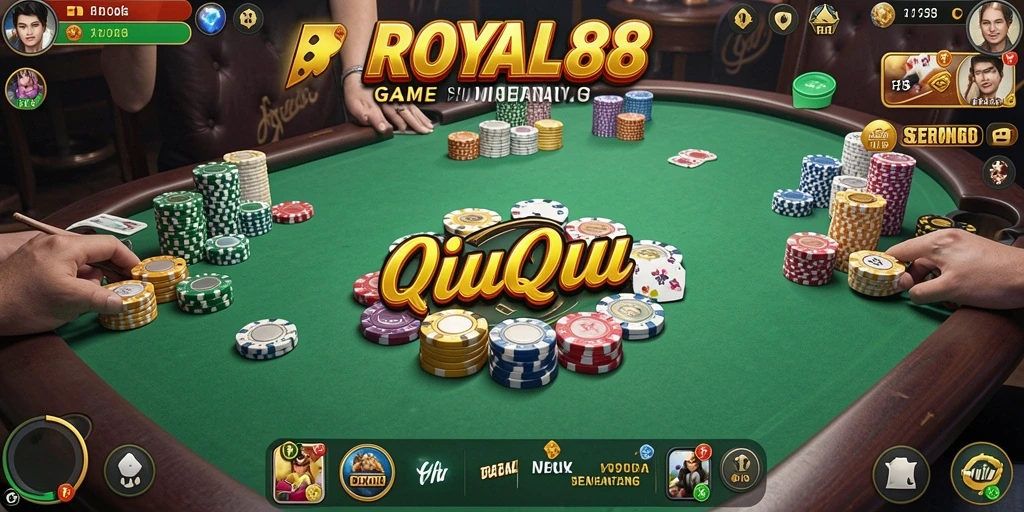 Tampilan gameplay QiuQiu di ROYAL88 yang menegangkan.