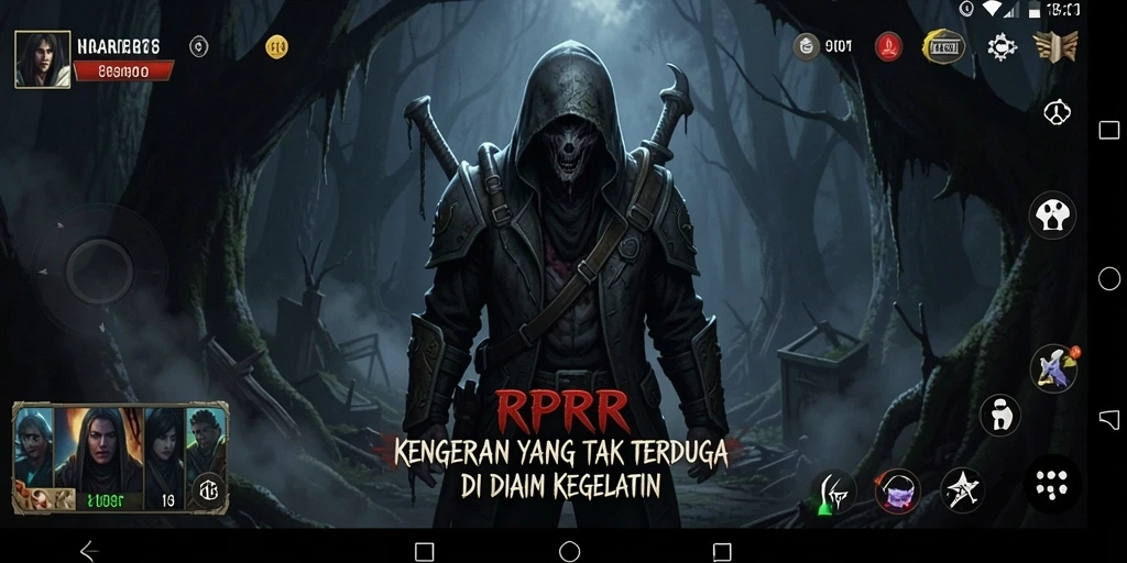 Gameplay RPRR menampilkan suasana mencekam dan kegelapan.