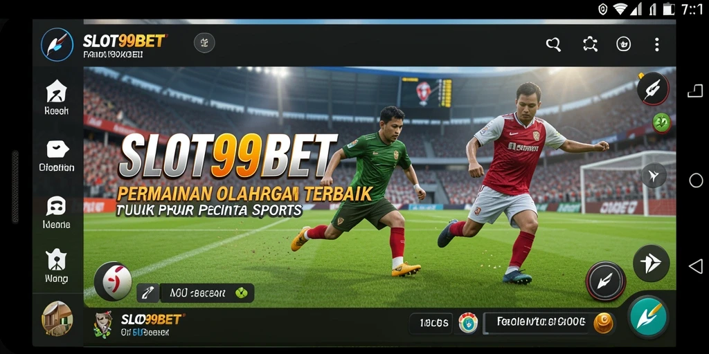 Tampilan gameplay SLOT99BET yang seru dan penuh aksi olahraga.