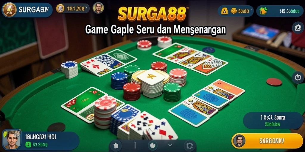 Tampilan gameplay Gaple yang seru di SURGA88.