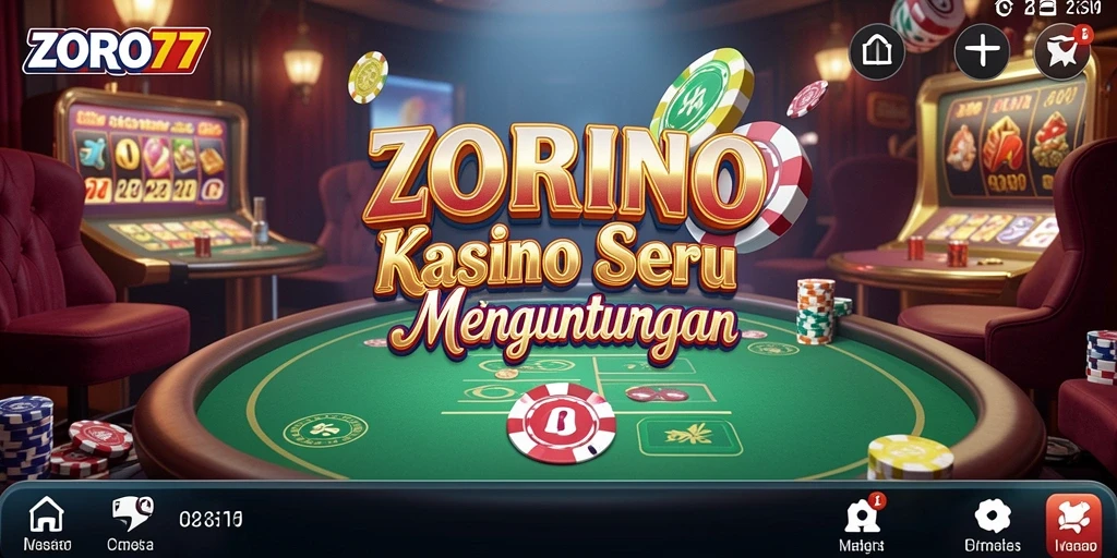 Screenshot permainan ZORO77 menampilkan grafis Kasino yang menarik.